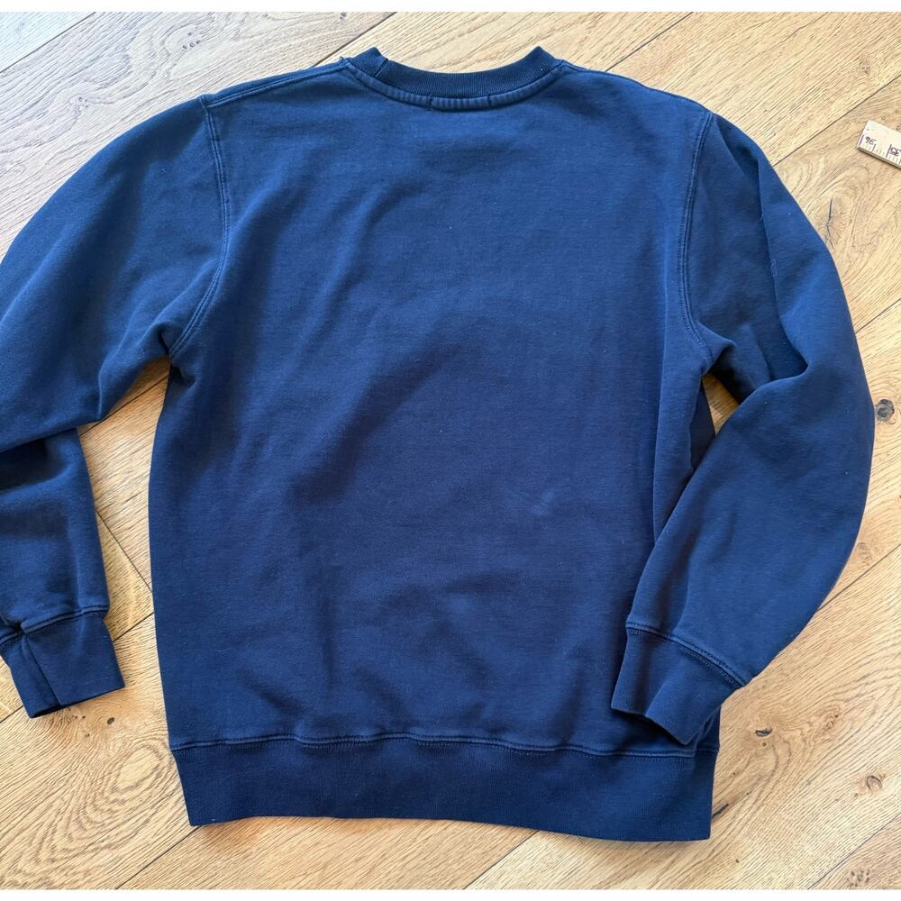 Brandy Melville Firenze Crest Sweatshirt Navy Blue Oversized Crewneck One Size - Picture 5 of 7